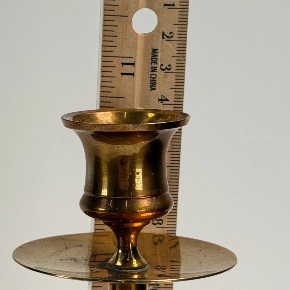 Vintage Brass Twist Candle‎ Stick French Old World Cottagecore Table Decor